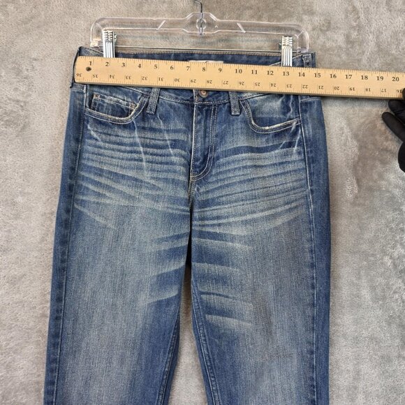 Hollister Jeans Womens 1 25 Blue Medium Wash Boyfriend Distressed Denim Pants - Picture 2 of 10